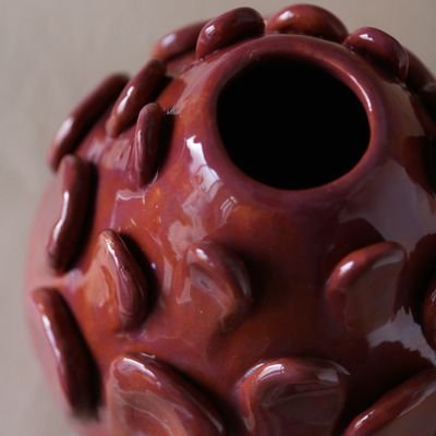 Tall Ribbed Vase